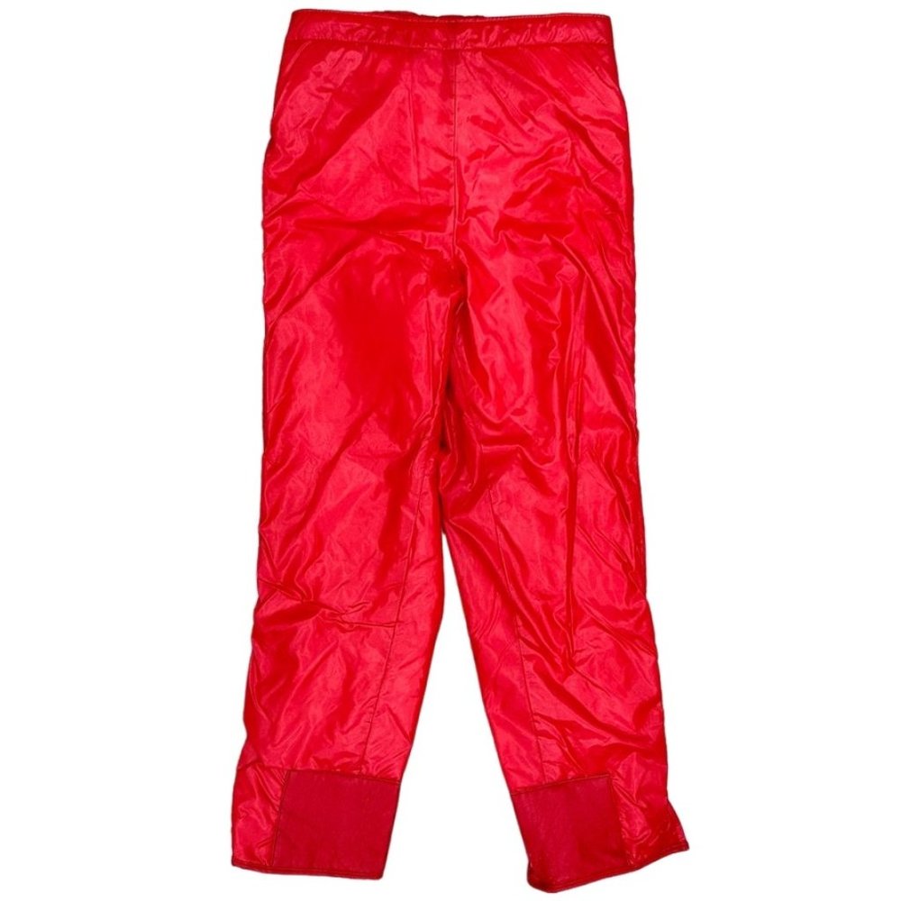 Vintage Sir Jac Nylon Puffer Side Zip Button Pants in Red Unisex Men’s Size M - Picture 5 of 16